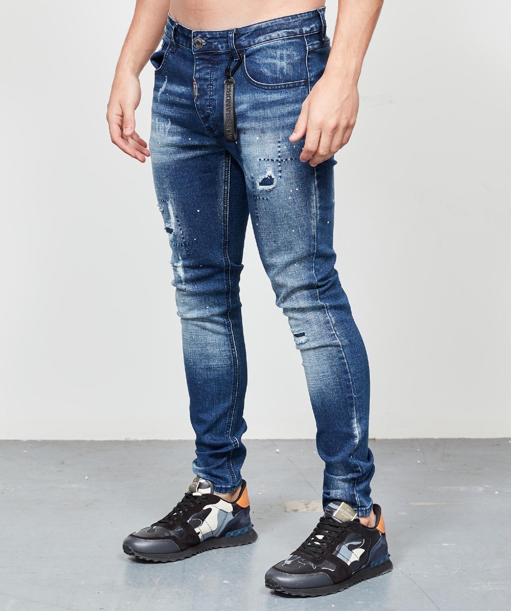 Alessandro Zavetti Acardi Super Slim Denim Jean Bright Indigo Zavetti