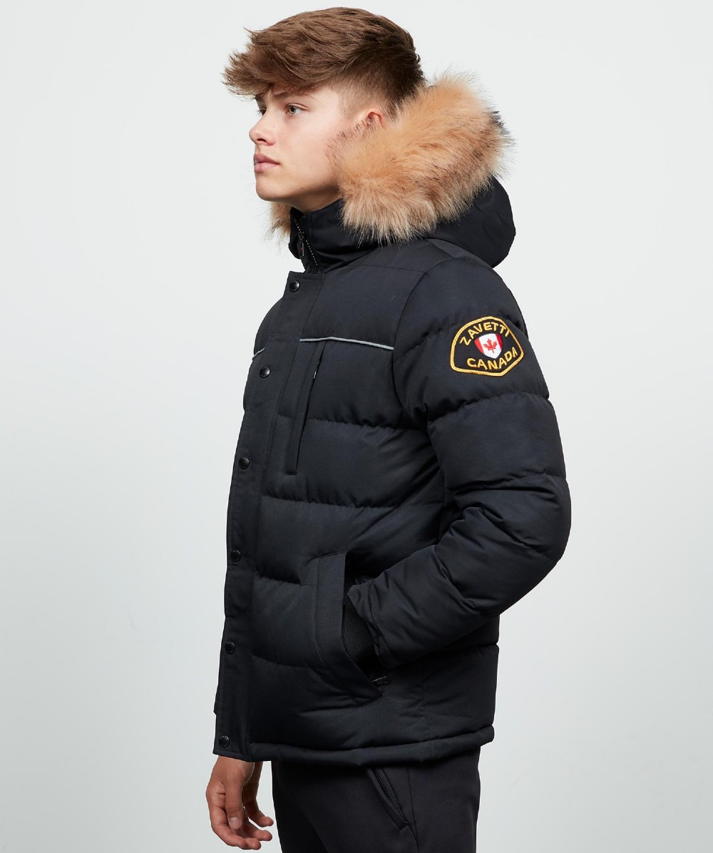 Zavetti Canada Oshawa Puffer Parka Jacket | Black | Zavetti