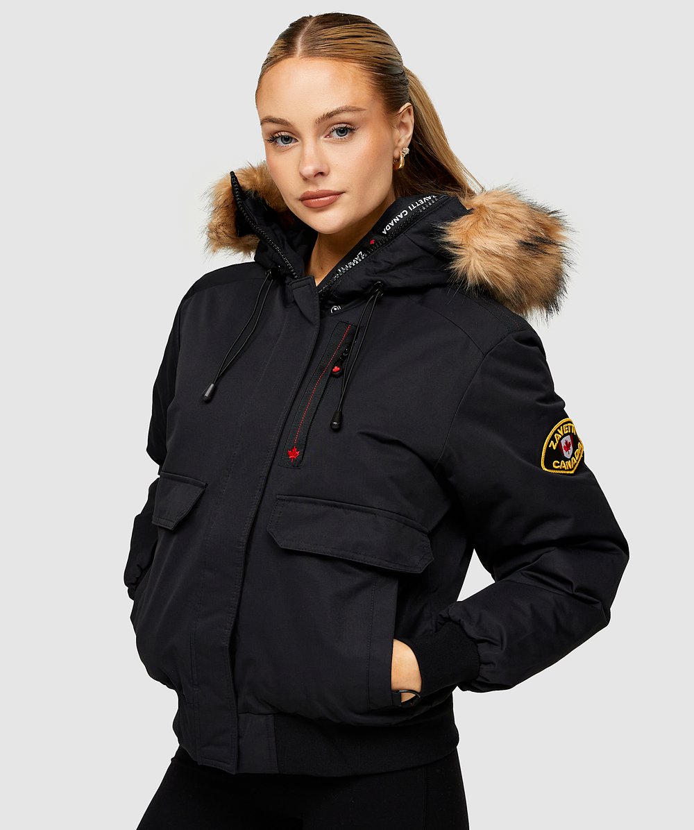 Zavetti Canada Womens Gabellia Jacket | BLACK | Zavetti