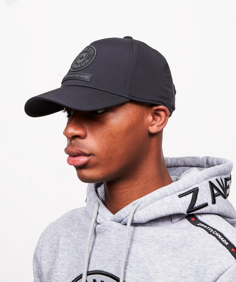 Zavetti Canada Forbes Rubber Badge Cap Black Zavetti