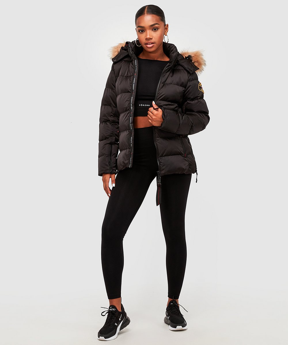 Christmas Top Picks Womens Virna Slimline Puffer Jacket | BLACK | Zavetti
