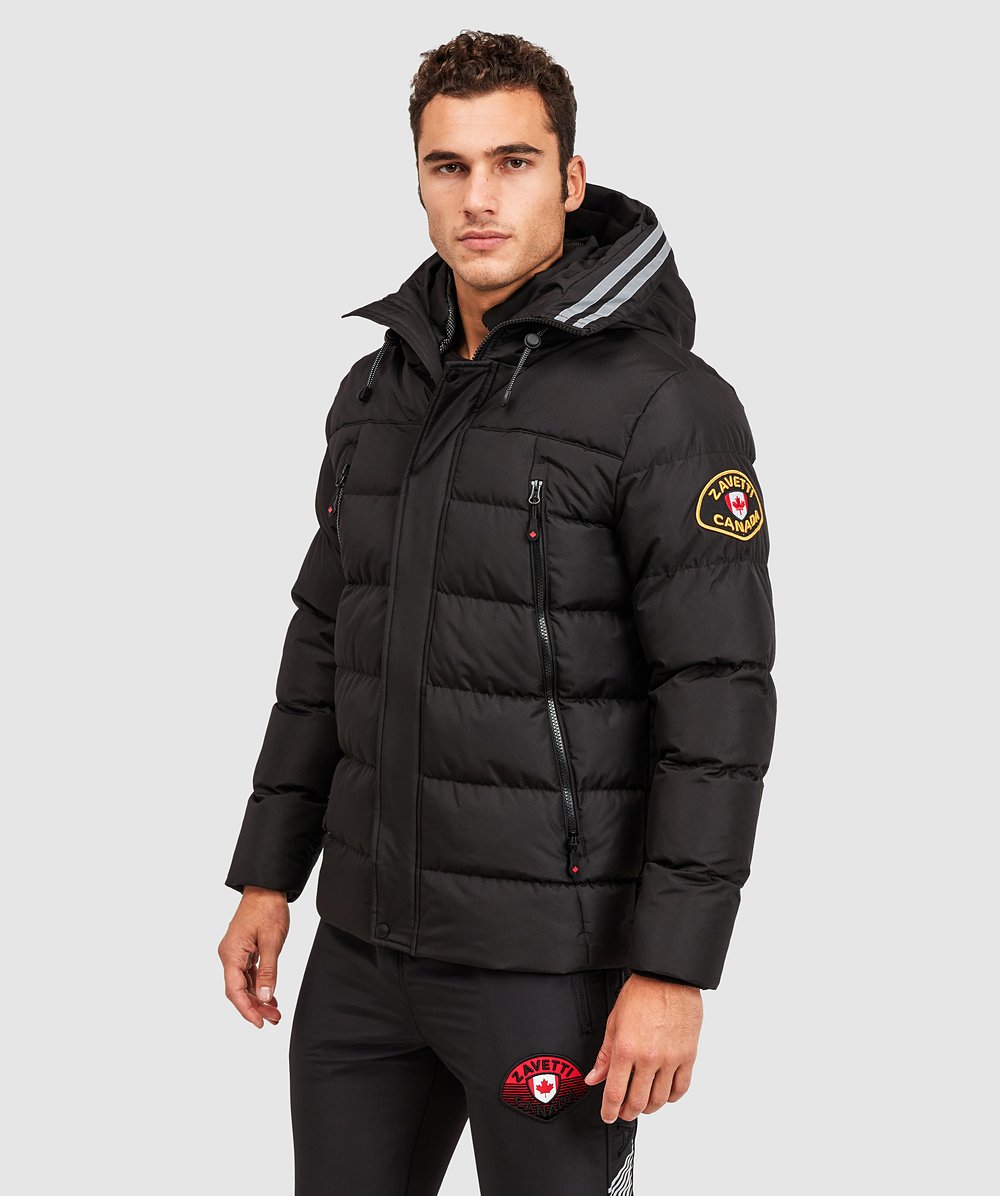 Zavetti Canada Rovenzi Puffer Jacket Black Zavetti