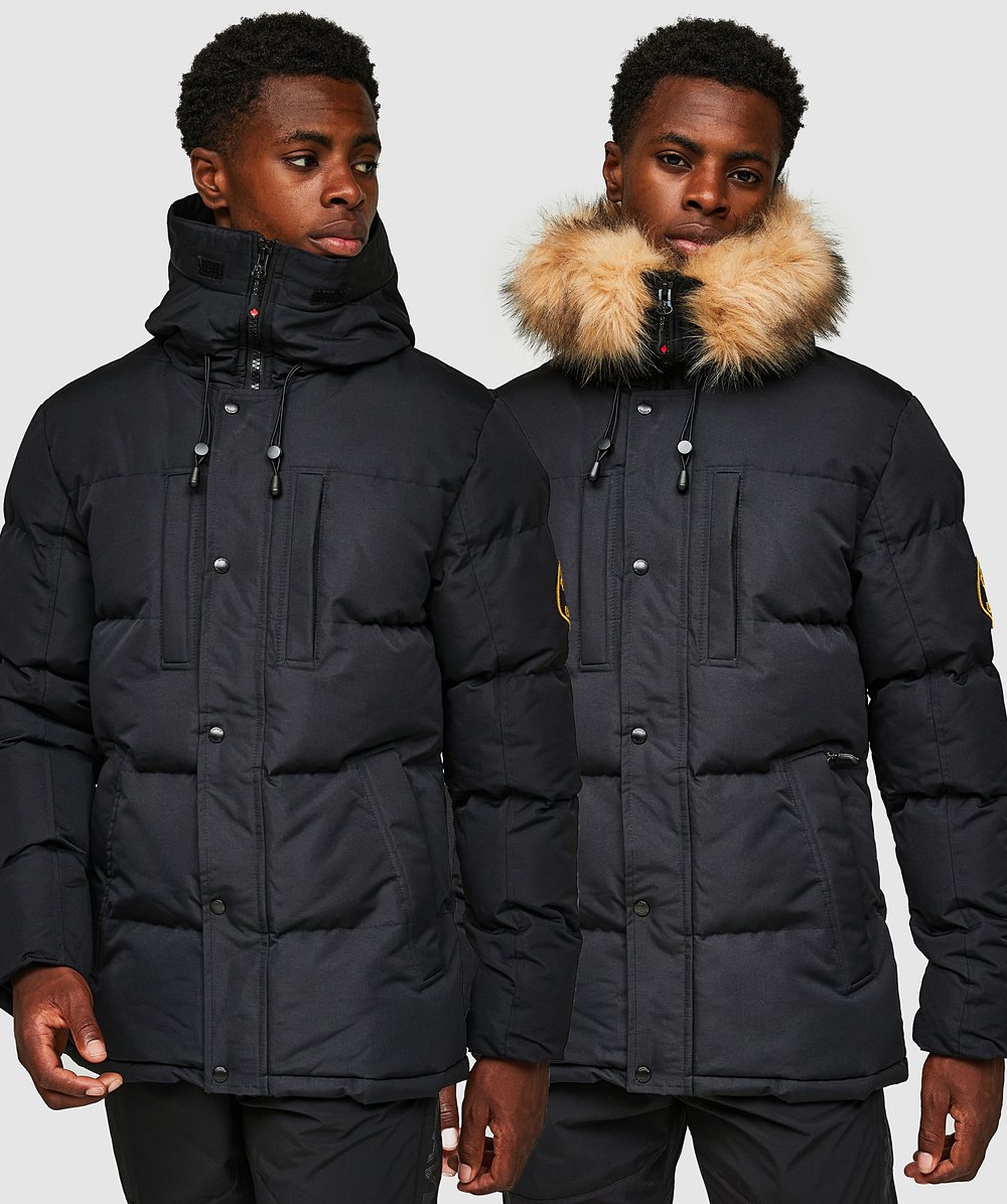 Zavetti Canada Oshawa 2.0 Puffer Parka Jacket | Black | Zavetti