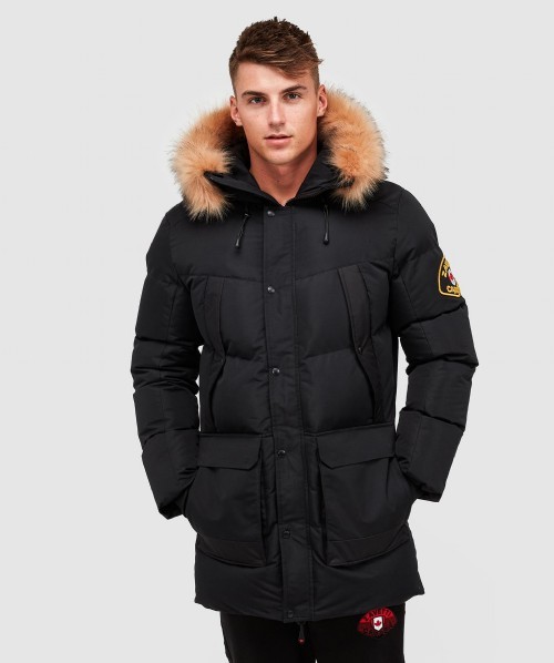 Zavetti Canada Thelon Long Puffer Parka Jacket | Black | Zavetti