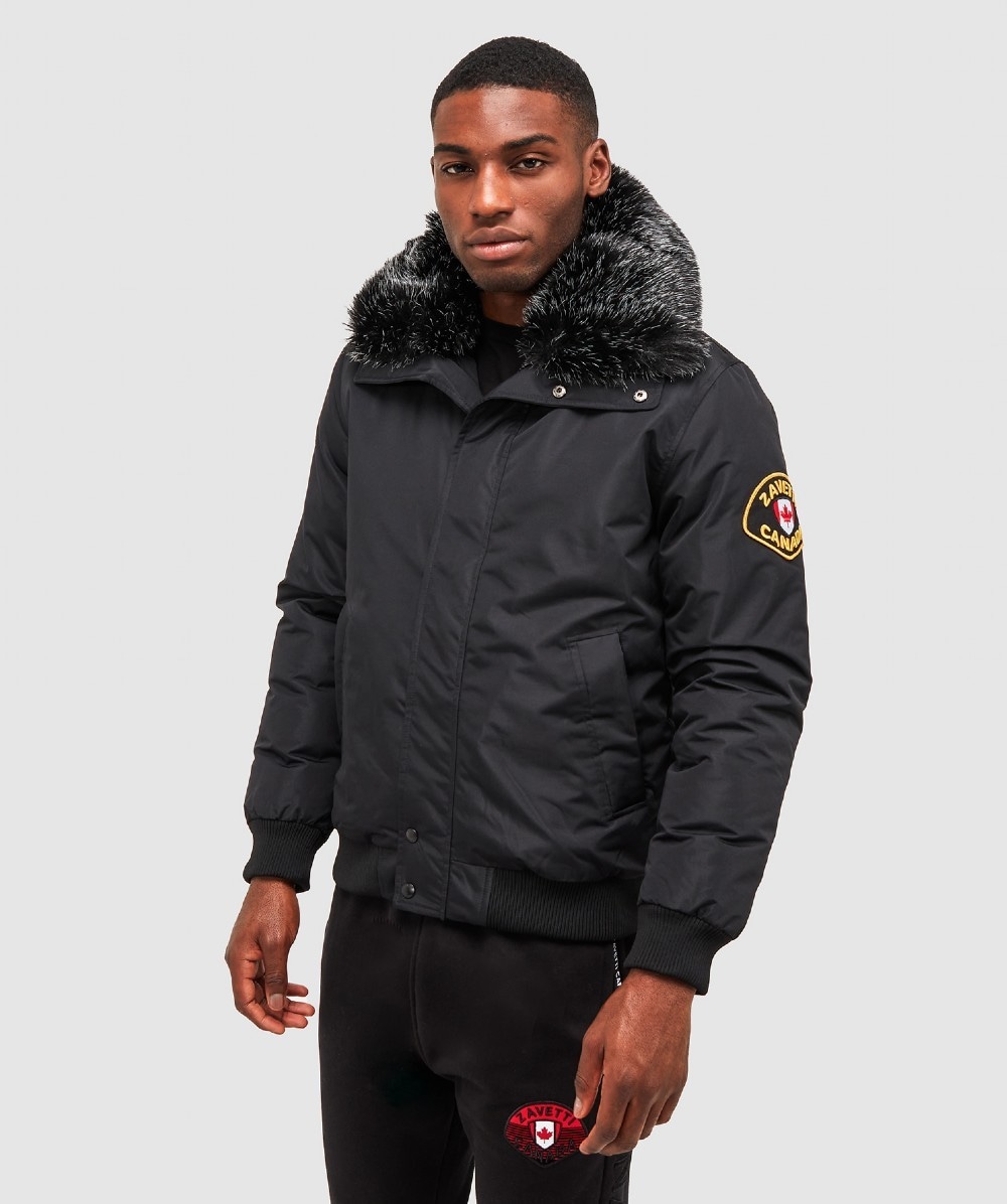 Zavetti Canada Valter Bomber Jacket Black Zavetti