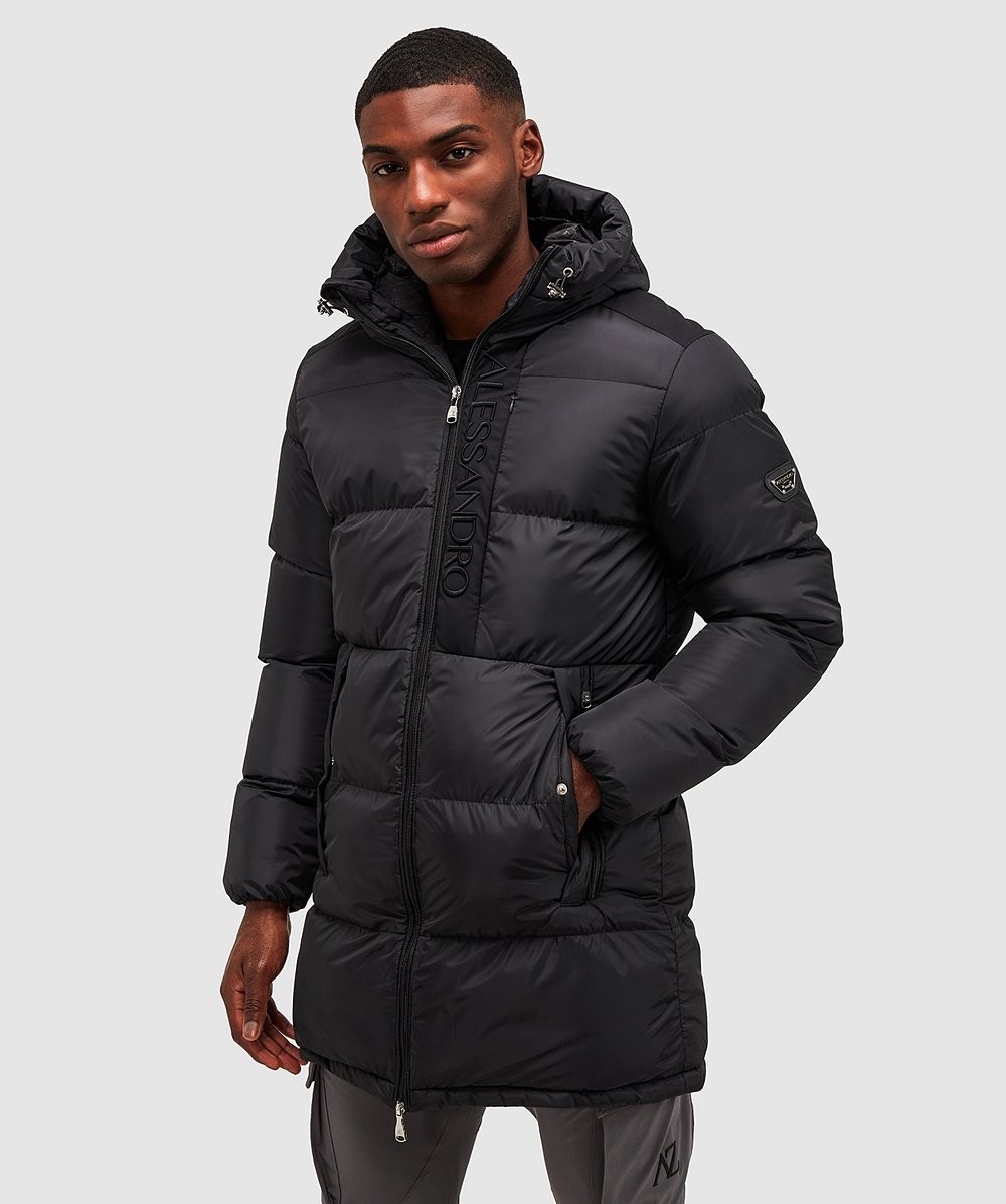 Alessandro Zavetti Torno Longline Puffer Jacket | Black | Zavetti