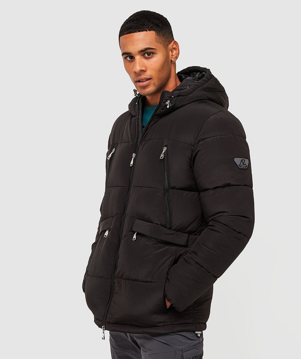 Alessandro Zavetti Minivo Ripstop Puffer Jacket Black Zavetti