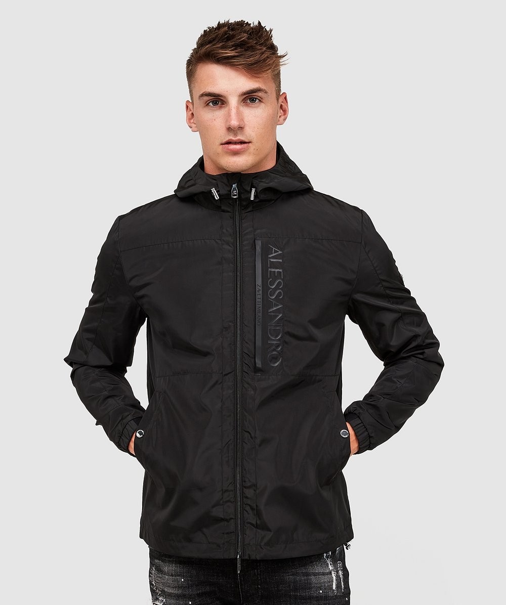 Alessandro Zavetti Aronio Windrunner Jacket Jet Black Zavetti