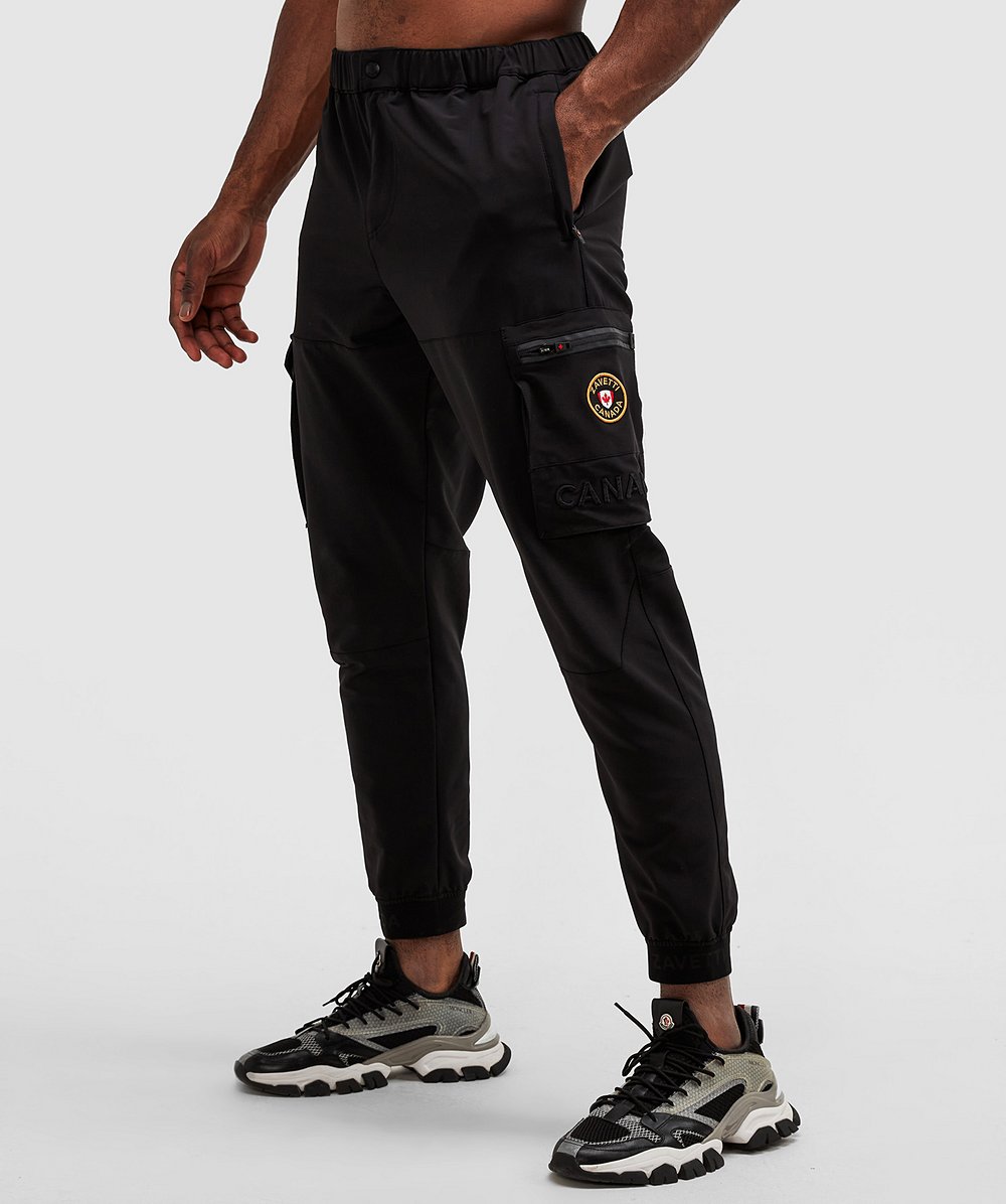 Zavetti Canada Nollizo Woven Cargo Pant Jet Black Zavetti