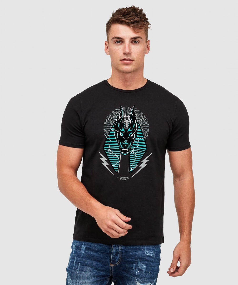 Alessandro Zavetti Anubis Lightning T-Shirt | Jet Black | Zavetti