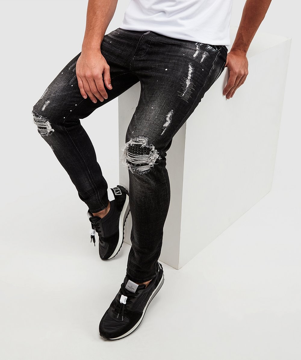 Alessandro Zavetti Damiano 2.0 Slim Denim Jean Black Zavetti