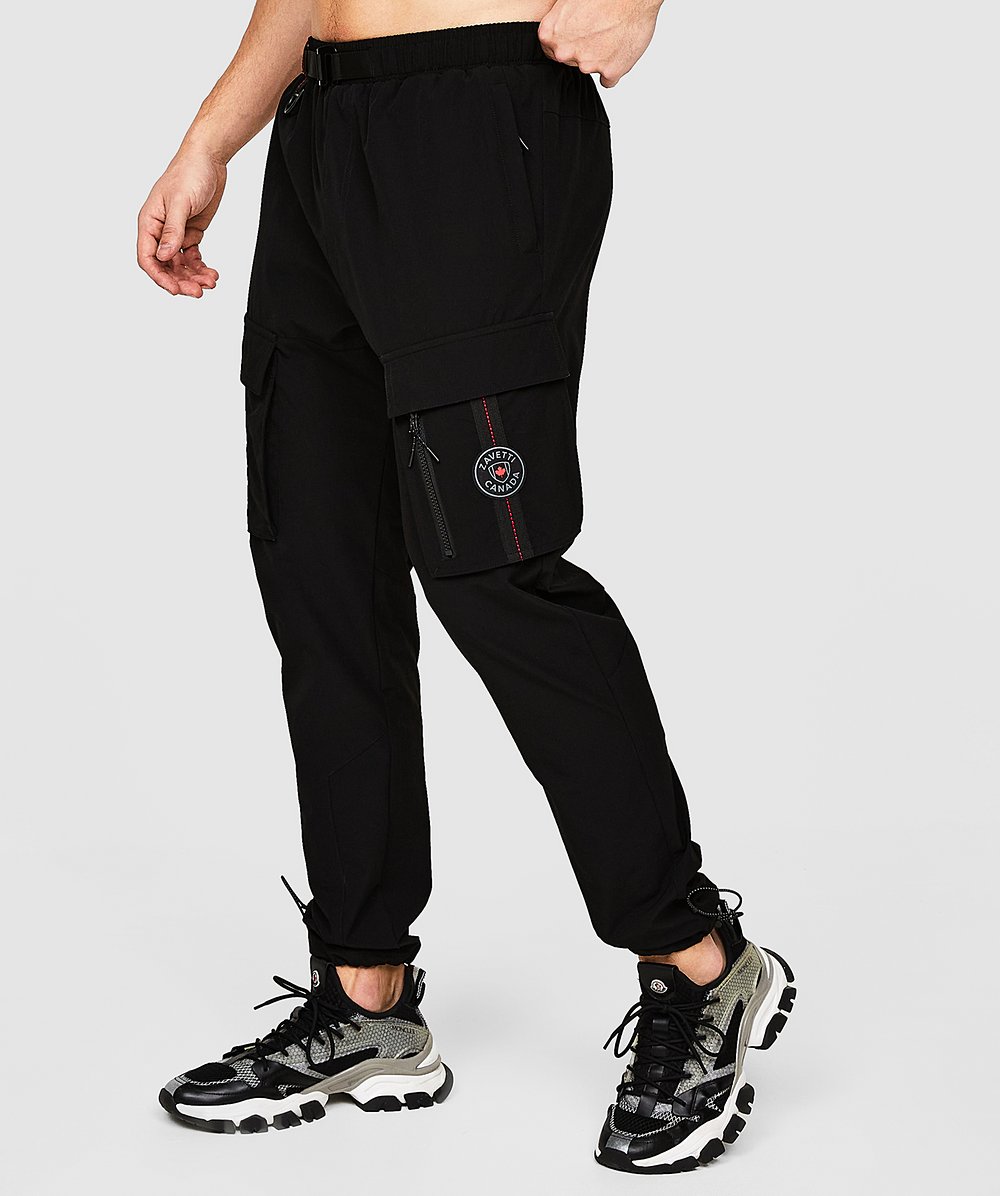Zavetti Canada Pallarno Woven Cargo Pant Black Zavetti