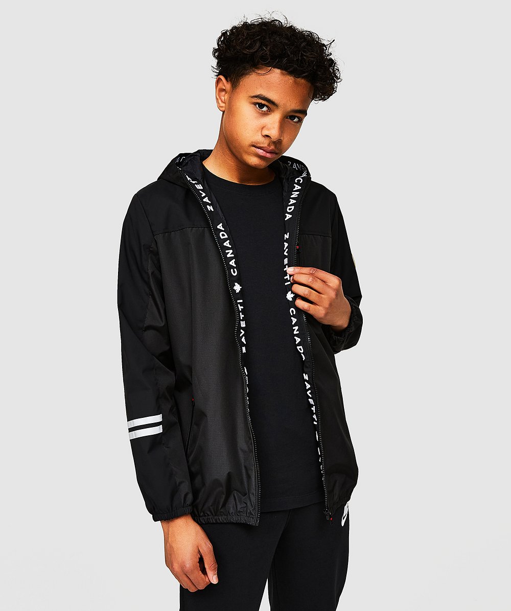 Zavetti Canada Junior Maretta Windbreaker Black Zavetti