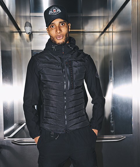 Zavetti Canada Serzotti Hybrid Puffer Jacket | Jet Black | Zavetti