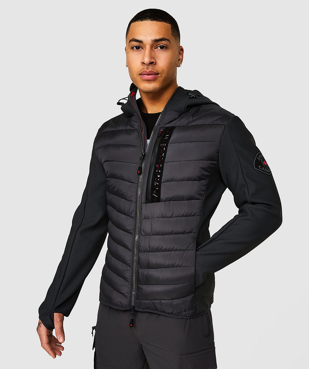 Zavetti Canada Serzotti Hybrid Puffer Jacket Asphalt Zavetti