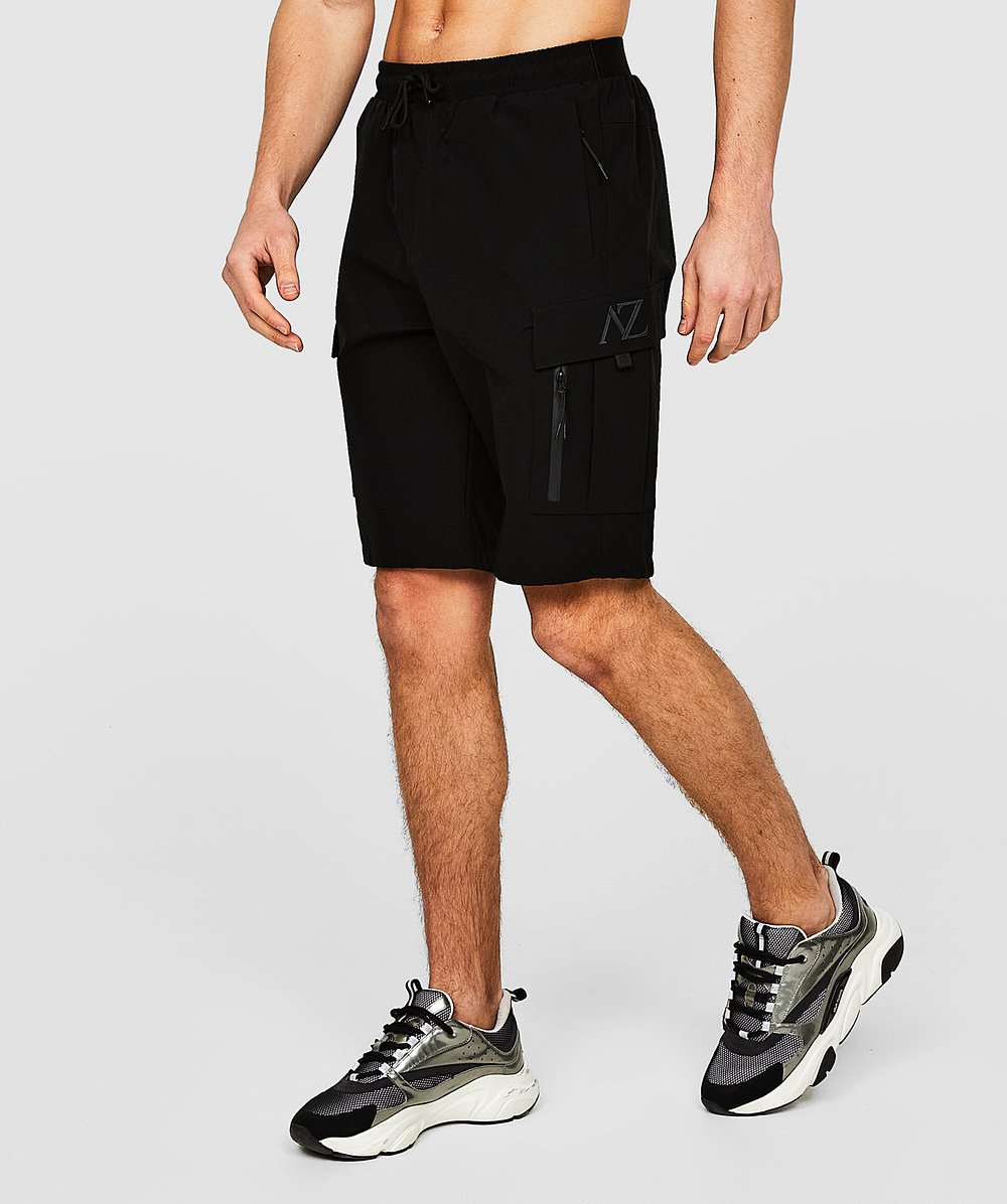 Baresi Woven Cargo Short, Jet Black