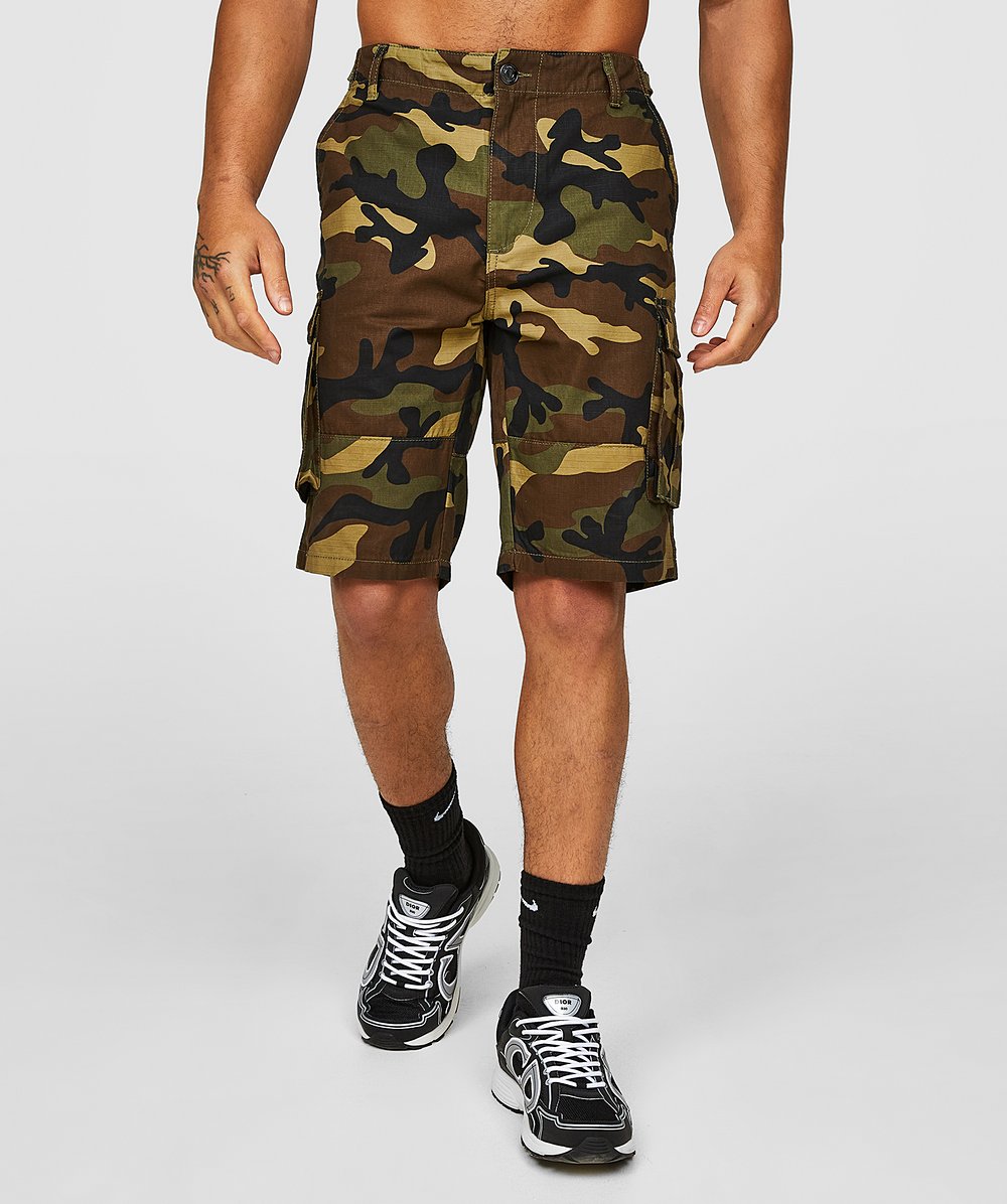 Alessandro Zavetti Minotti Wash Camo Cargo Short | Camo | Zavetti