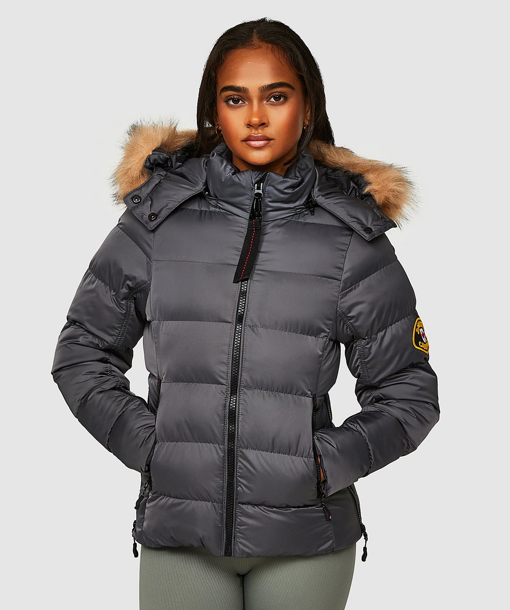 Zavetti Canada Womens Virna Slimline Puffer Jacket Asphalt Zavetti Zavetti Canada Womens Virna Slimline Puffer Jacket Asphalt Zavetti