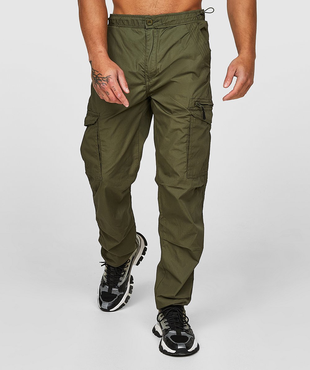 Night Out Edit Farelli Cargo Parachute Pant | Dark Olive Khaki | Zavetti