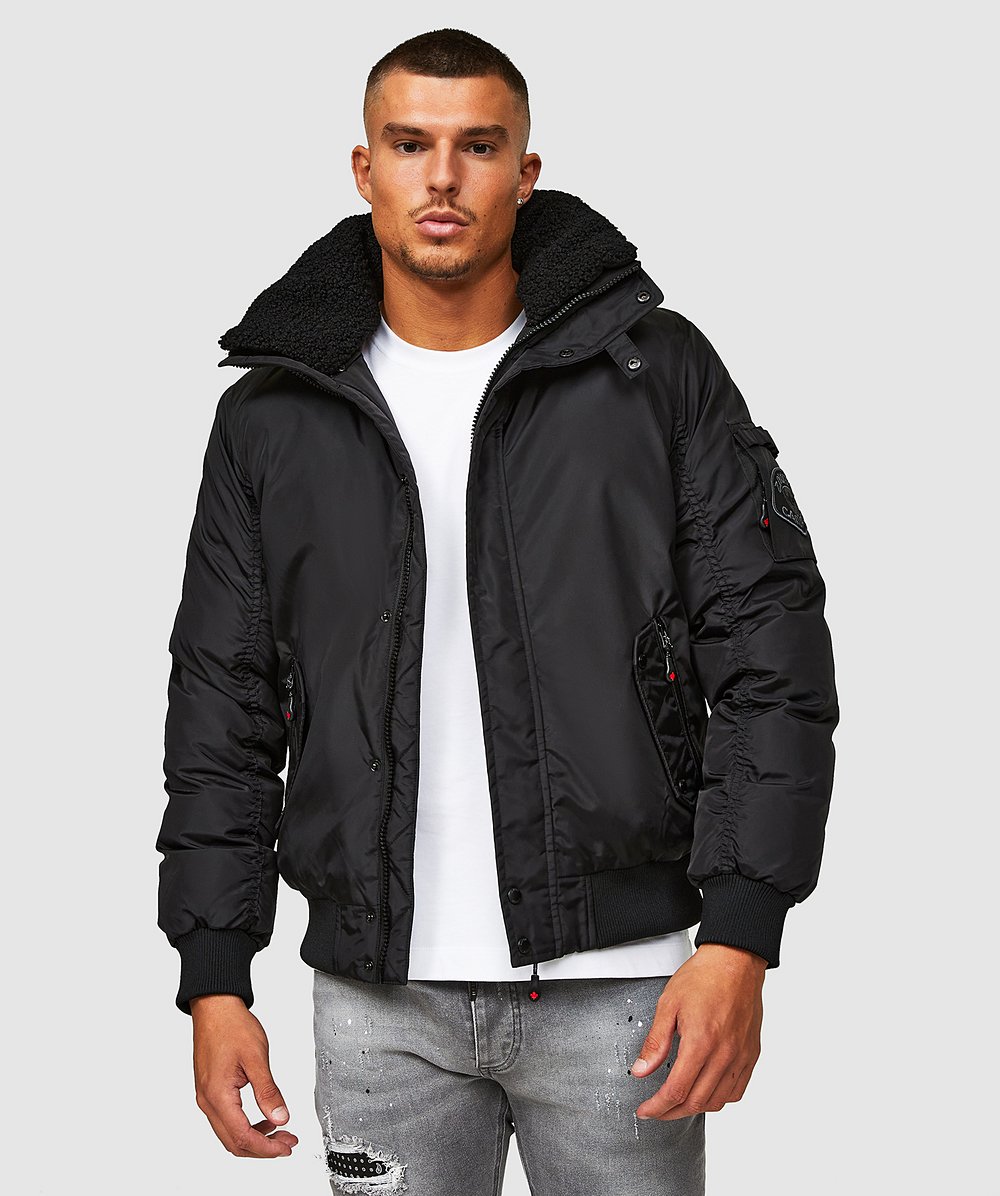 Zavetti Canada Stalter Bomber Jacket Jet Black Zavetti