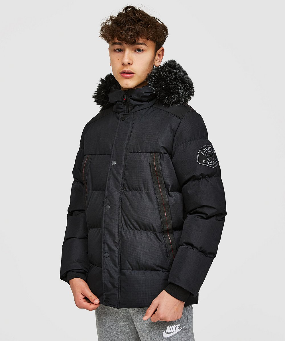 Zavetti Canada Junior Valdetto Puffer Parka Jacket | Jet Black | Zavetti