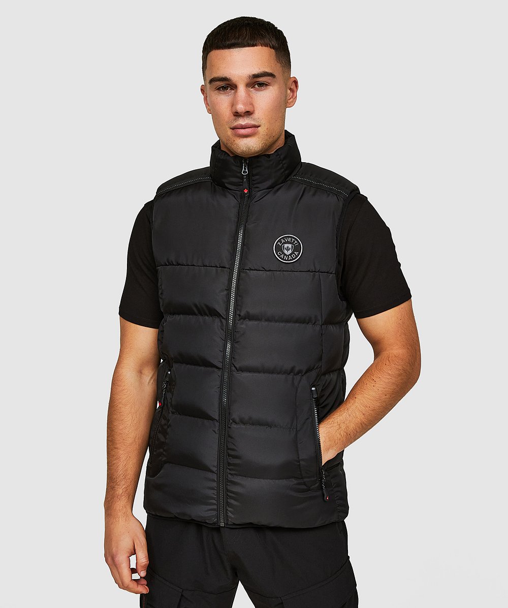 Zavetti Canada Kostelli Puffer Gilet | Jet Black | Zavetti