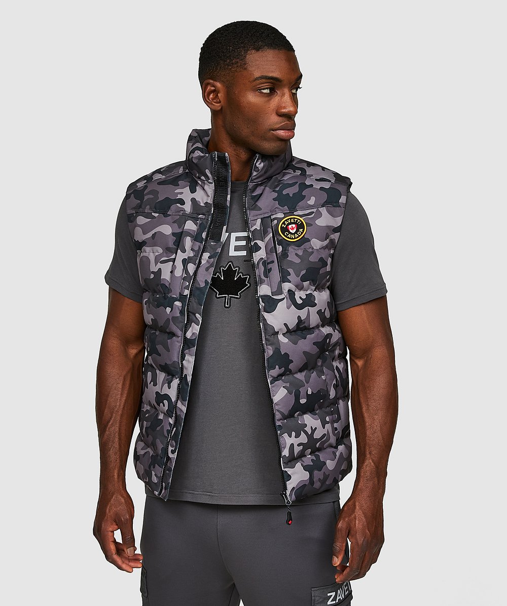 Spring Offer Oshawa 2.0 Puffer Gilet Light Grey Camo Zavetti