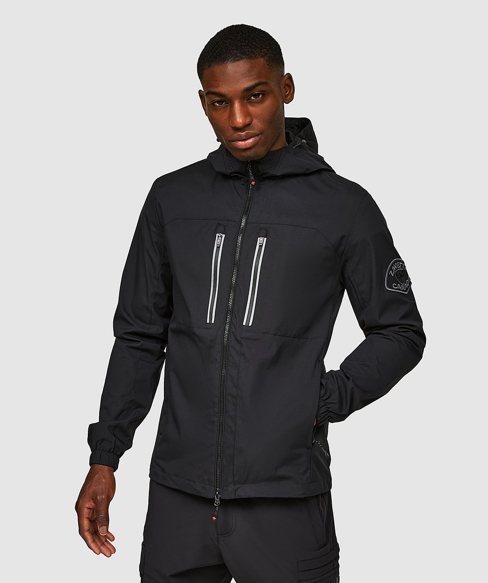 Zavetti Canada Tavoleto Windbreaker Jacket | Jet Black | Zavetti