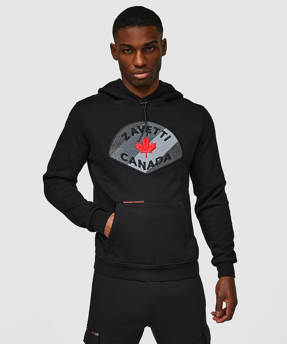 Zavetti Canada Zanino Overhead Hoodie | Jet Black | Zavetti