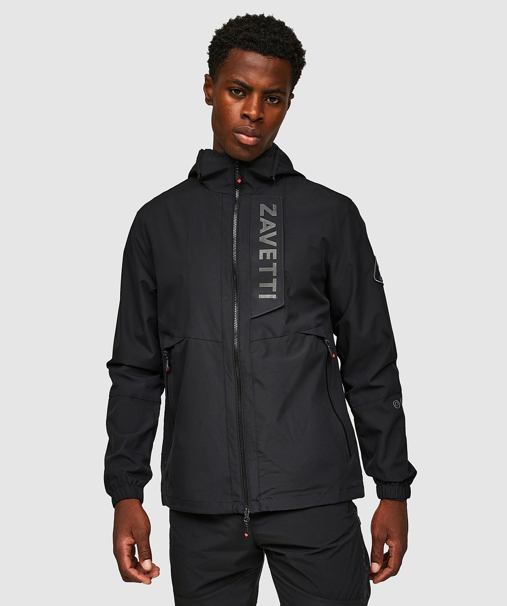 Zavetti Canada Bennaro Windbreaker | Jet Black / Silver | Zavetti