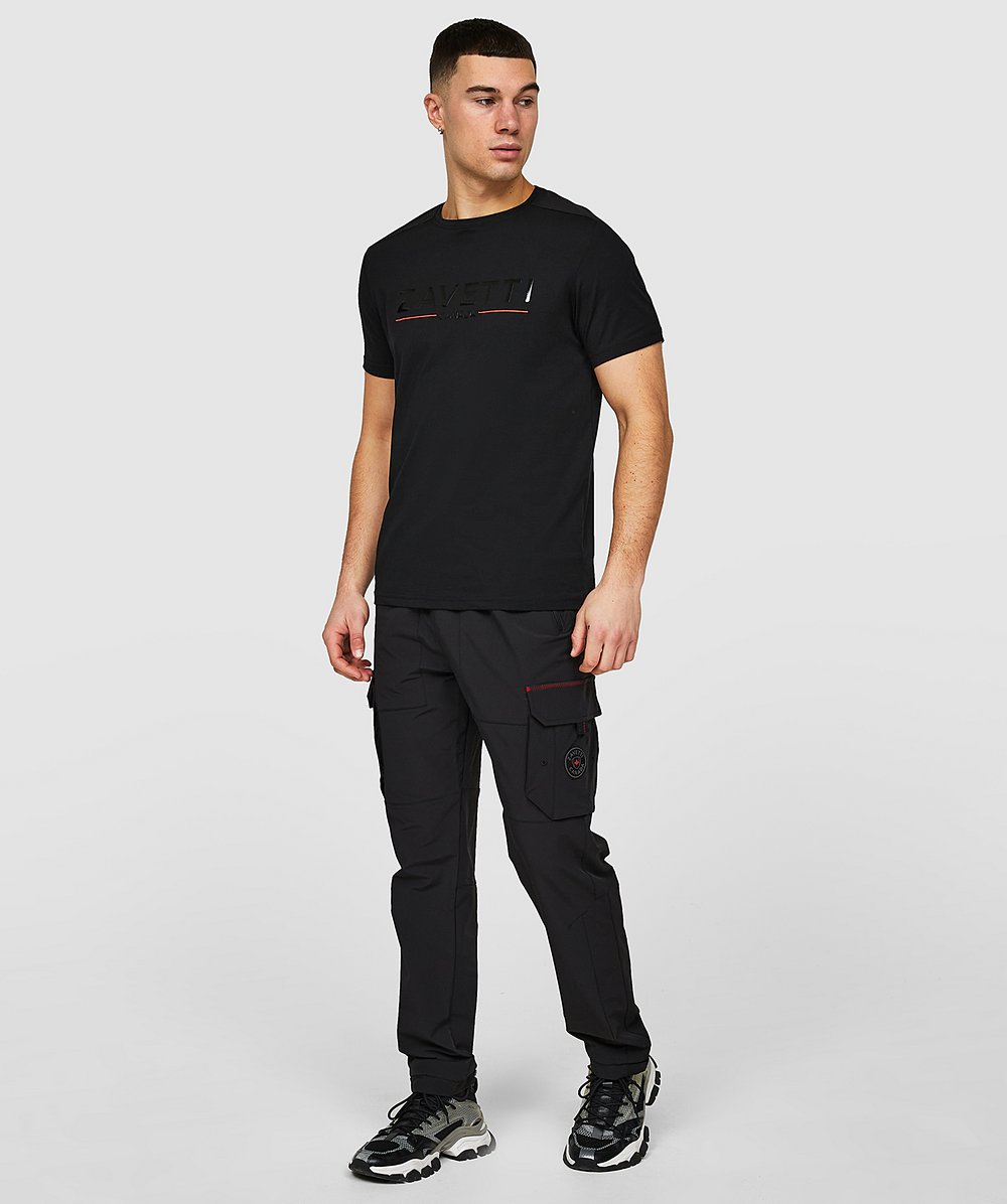 Zavetti Canada Amorteno Woven Cargo Pant Jet Black Zavetti
