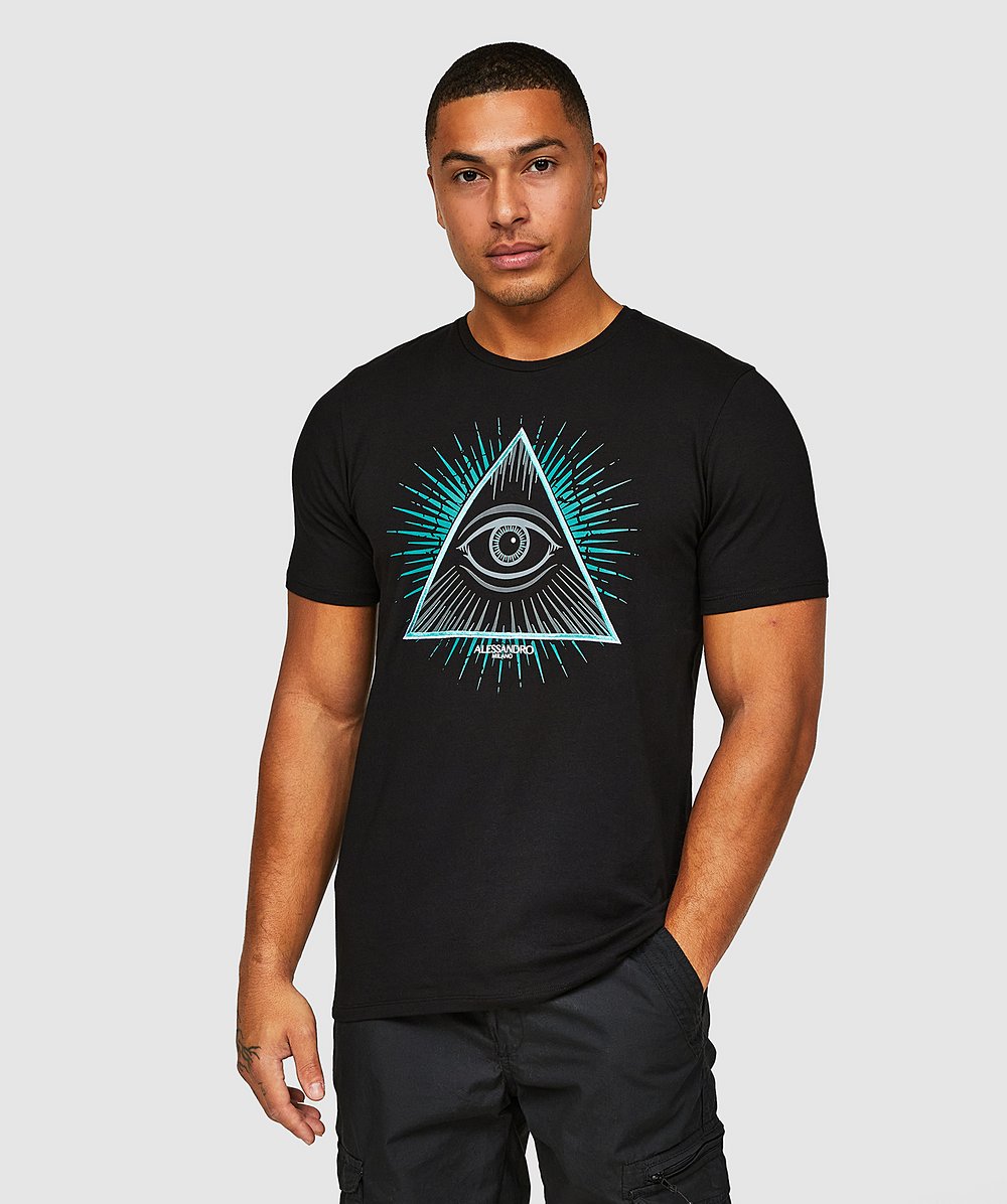 Alessandro Zavetti Eye Of Illusion T-Shirt | Jet Black | Zavetti