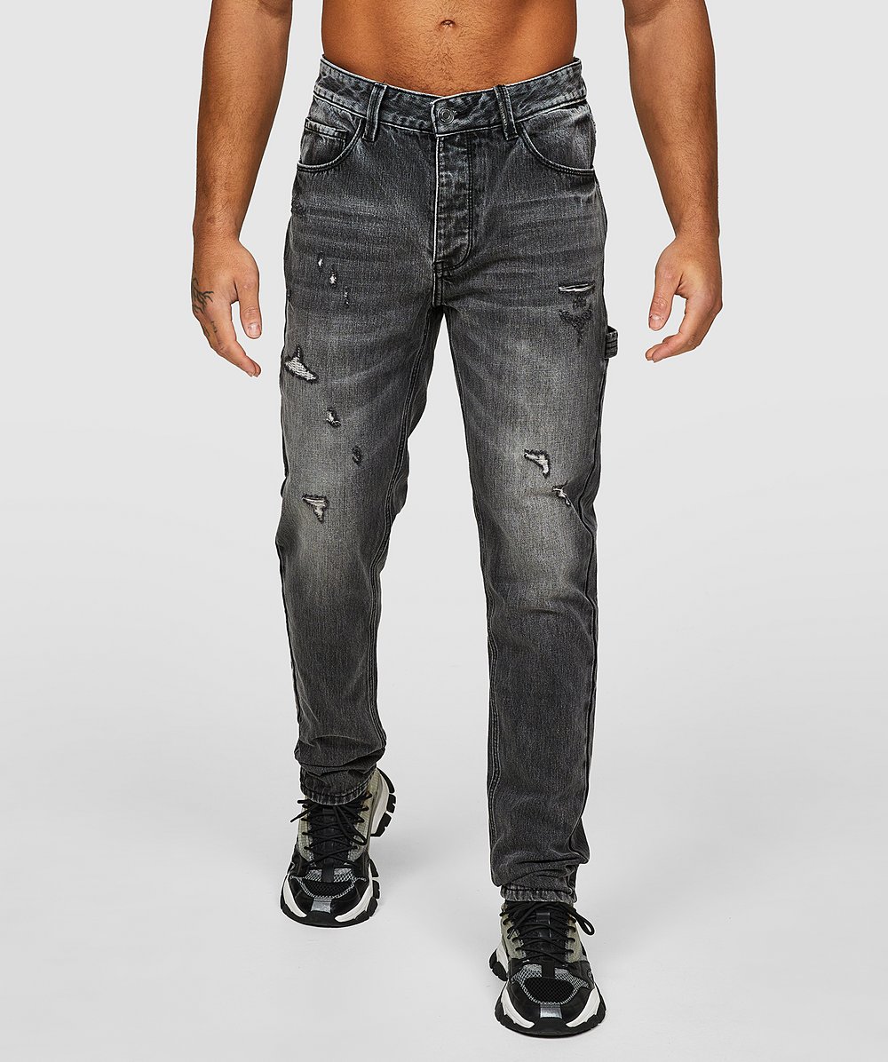 Alessandro Zavetti Vandalo Loose Fit Denim Jean Grey Wash Zavetti