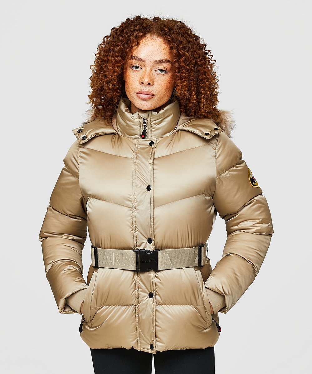 Zavetti Canada Womens Okawa 2.0 Puffer Jacket | Plaza Taupe | Zavetti
