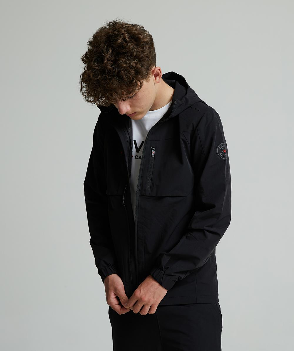 ウェア zawa Zavetti Canada Junior Revosso Woven Full Zip Hoodie | Jet Black