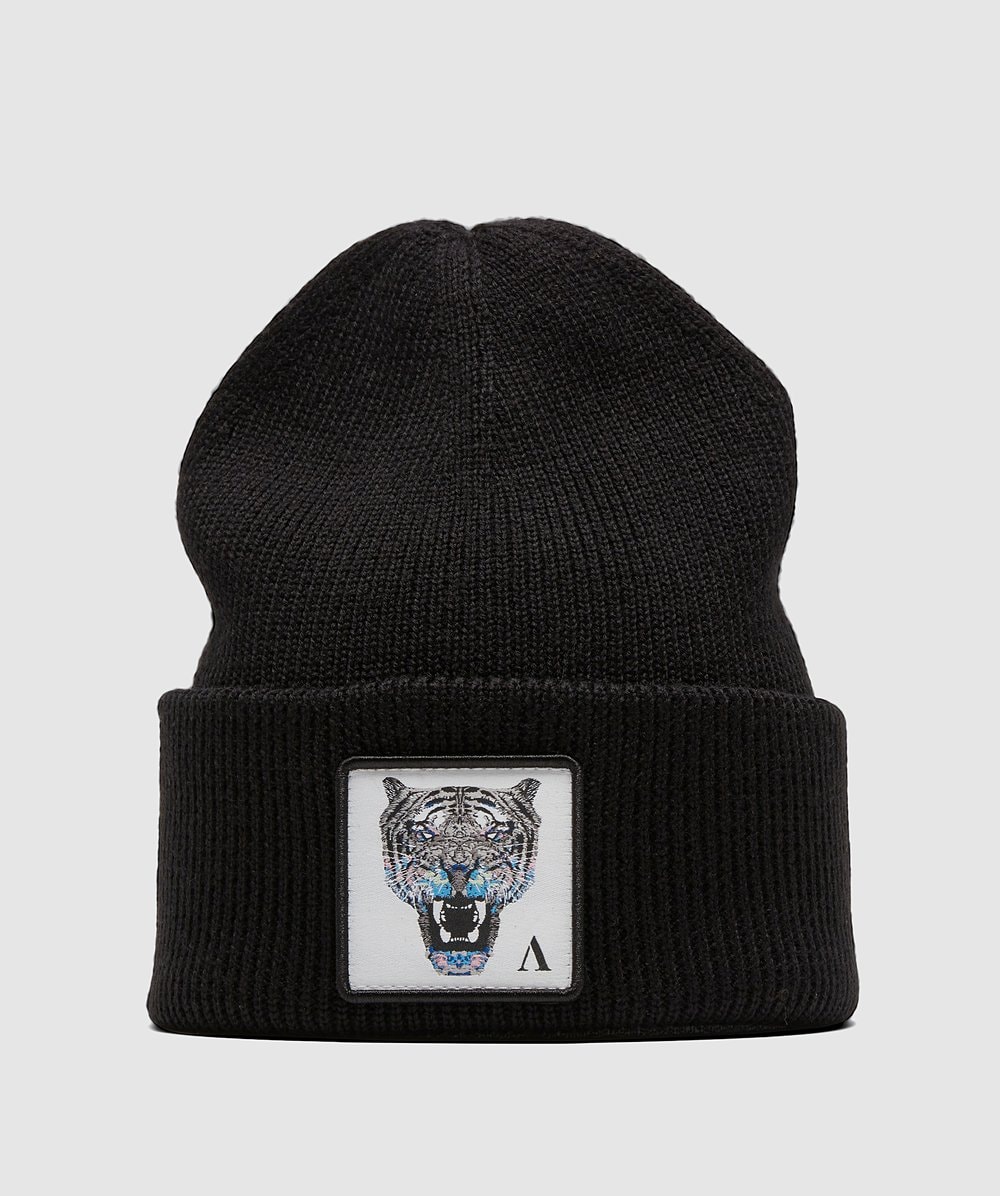 Alessandro Zavetti Growler Beanie Hat Black Zavetti