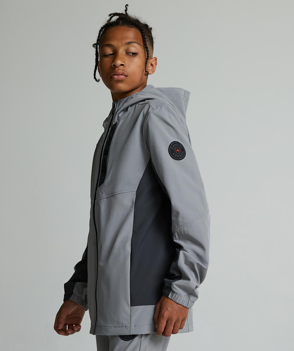 Zavetti Canada Junior Verozo Full Zip Hoodie | Sharkskin / Asphalt