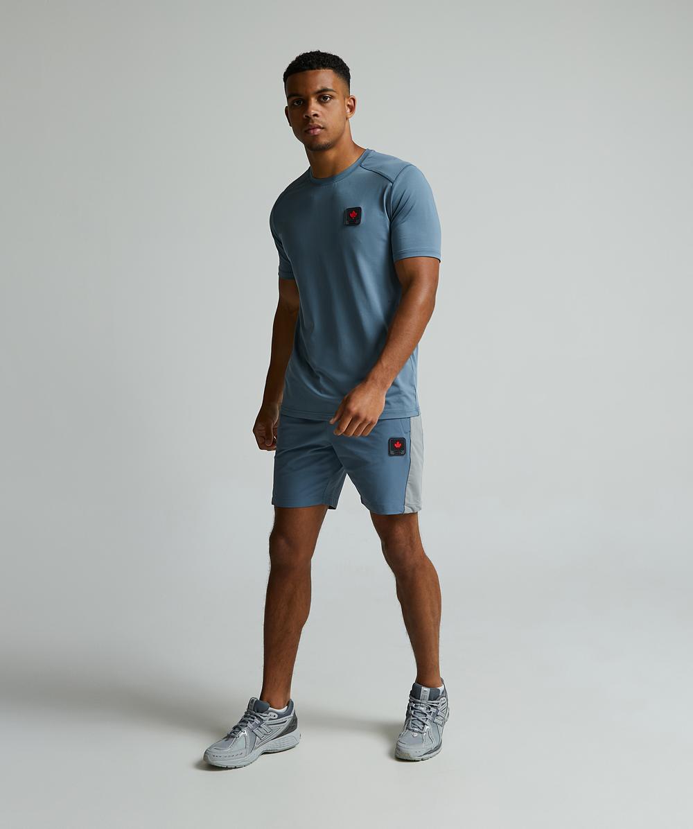 Zavetti Canada Vemaro Woven Short | Blue Mirage / Monument | Zavetti
