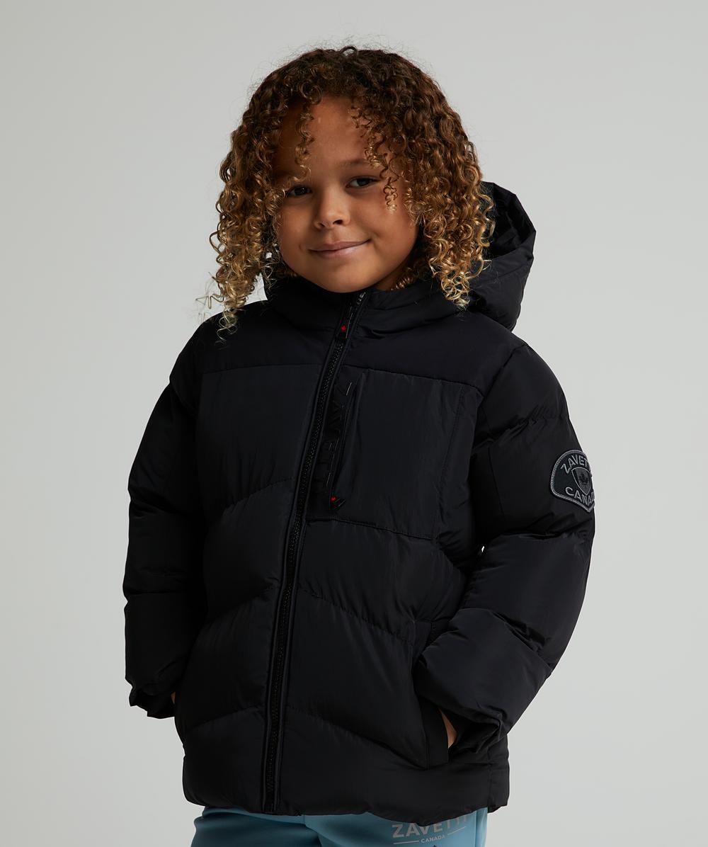   BOBCAT ダウンジャケット キッズ 6-7 Zavetti Canada Nursery Mazzoni Puffer Jacket | Jet Black | Zavetti