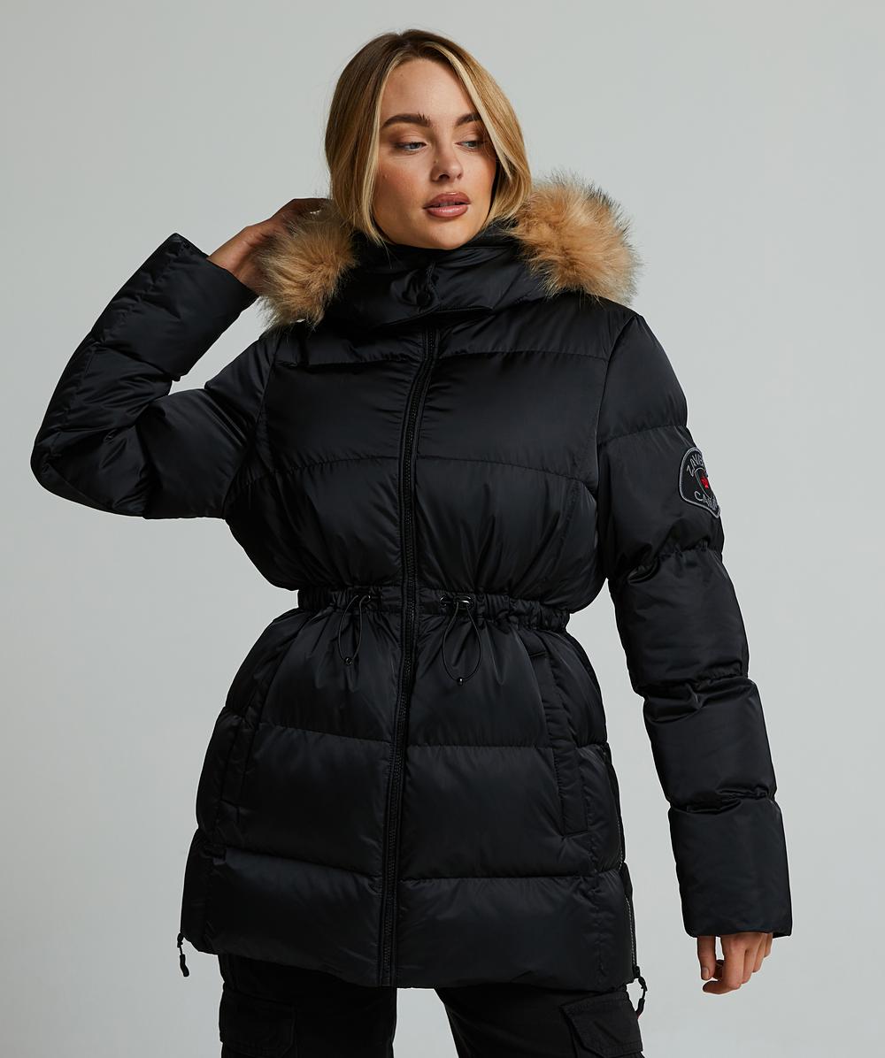 Zavetti Canada Womens Virna 2 0 Mid Length Puffer Parka Jacket Jet 