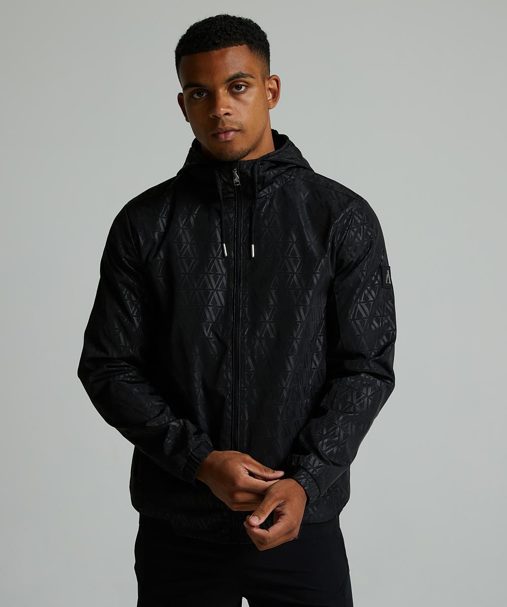 Alessandro Zavetti Morello AOP Windbreaker Jacket | Jet Black