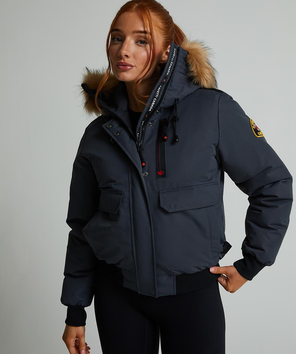 Womens Gabellia Hooded Bomber Jacket