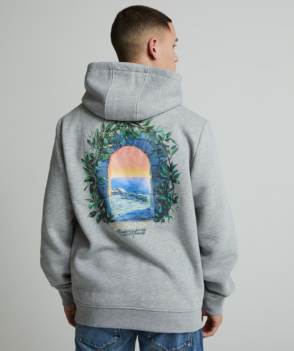 Alessandro Zavetti Ravello Overhead Hoodie | Grey Marl | Zavetti