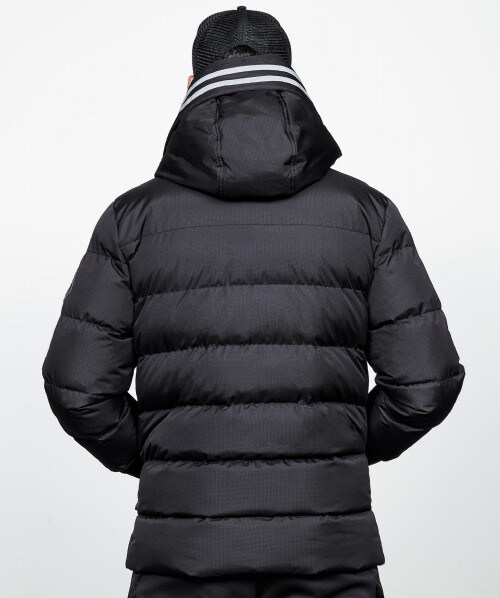 mens full zip hooded puffer jacket