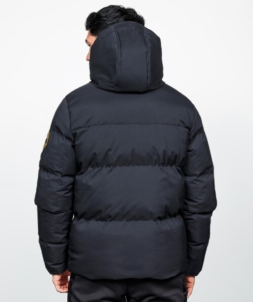 mens full zip hooded puffer jacket