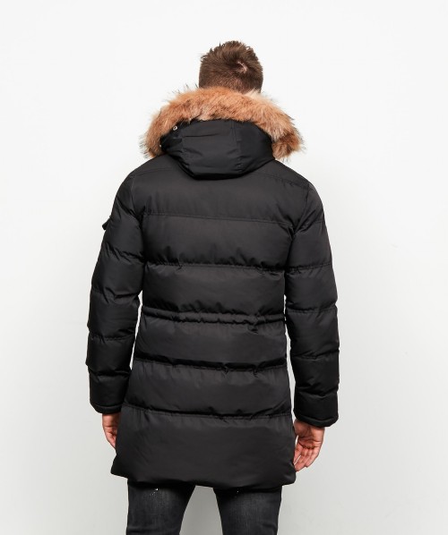 Mevero Longline Premium Fur Puffer Jacket