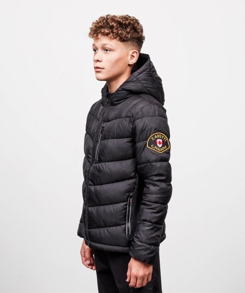 Zavetti Canada Junior Oshawa Puffer Parka Jacket Grey Zavetti