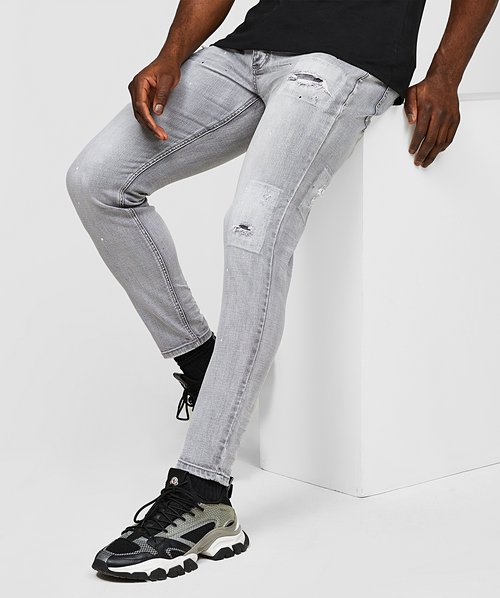 Alessandro Zavetti Argento Slim Denim Jean Grey Wash Zavetti