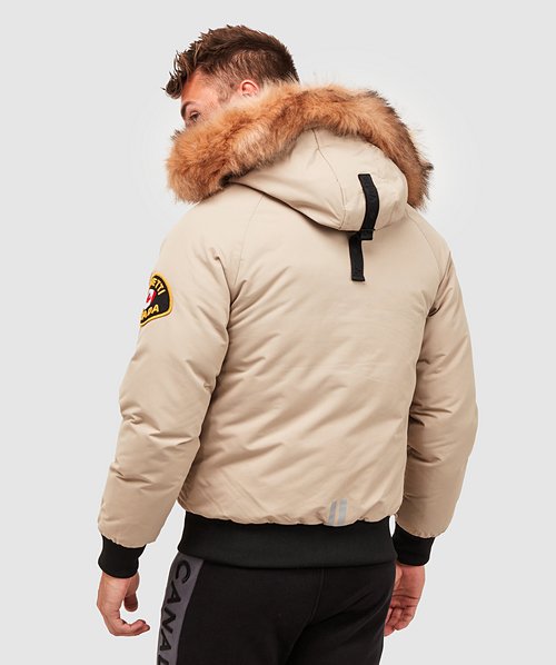 Zavetti Canada Abelli 2.0 Hooded Bomber Jacket Stone Zavetti