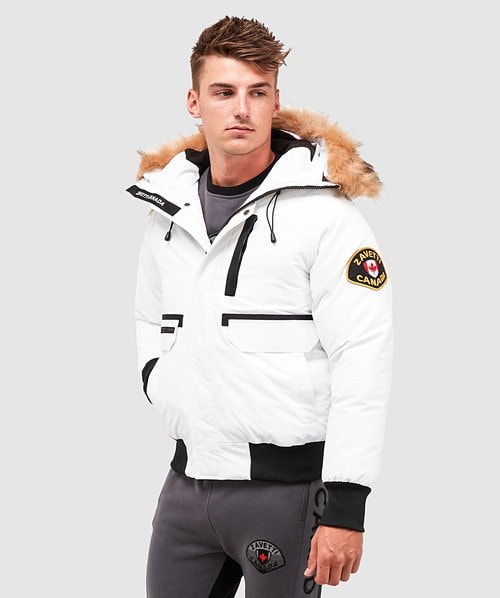 Zavetti Canada Abelli 2.0 Hooded Bomber Jacket White Zavetti